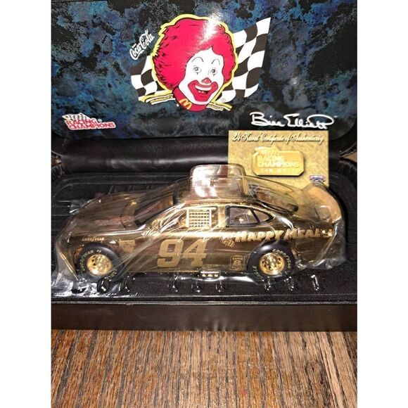 Vintage 98 Racing Champion 24KT Gold Bill Elliott McDonald  Happy Meal Nascar - Picture 3 of 9